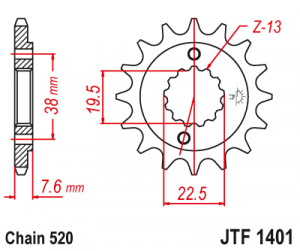 Kolečko J.T.1401-520-15