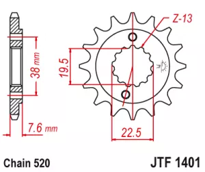 Kolečko J.T. 1401-520-13