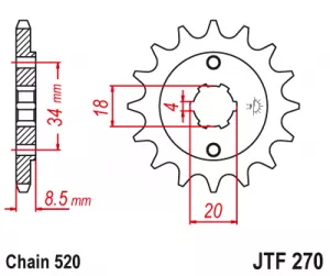 Kolečko J.T. 270-520-15